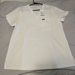 Figs - White Catarina One Pocket Scrub Top